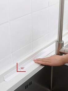 1 Roll PVC Waterproof Sealing Strip, Self-Adhesive Anti-Crack Caulk For Sink, Stove, Floor Corners, Bathroom, Toilet And Bathtub, Mold And Moisture Proof, Offers Neat Sealing Effect - White - View 8