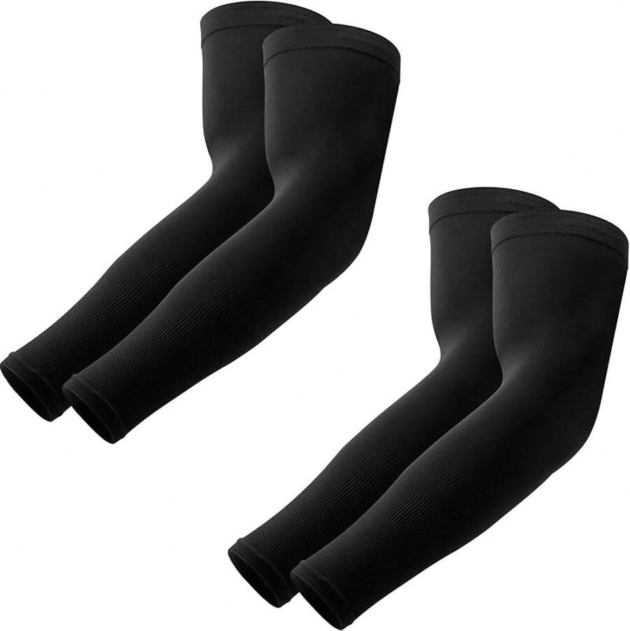 Compression Arm Sleeves, Arm Sleeves Men Women, Volleyball Cooling Arm Sleeve - 黑色 - 查看 1