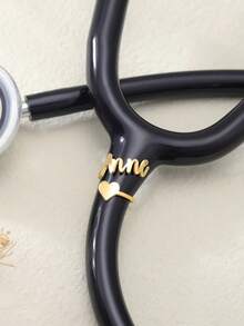 Personalization Birthflower Stethoscope Name Tag, 18K Gold Stethoscope Charm, Stethoscope ID Tag,Stethoscope Custom Name Tag With Birthflower,Stethoscope Charm,Gift For Nurse,Doctor,Graduation, Medical Students, Doctor,RN Gift,Halloween Jewelry - Multicolor - View 6