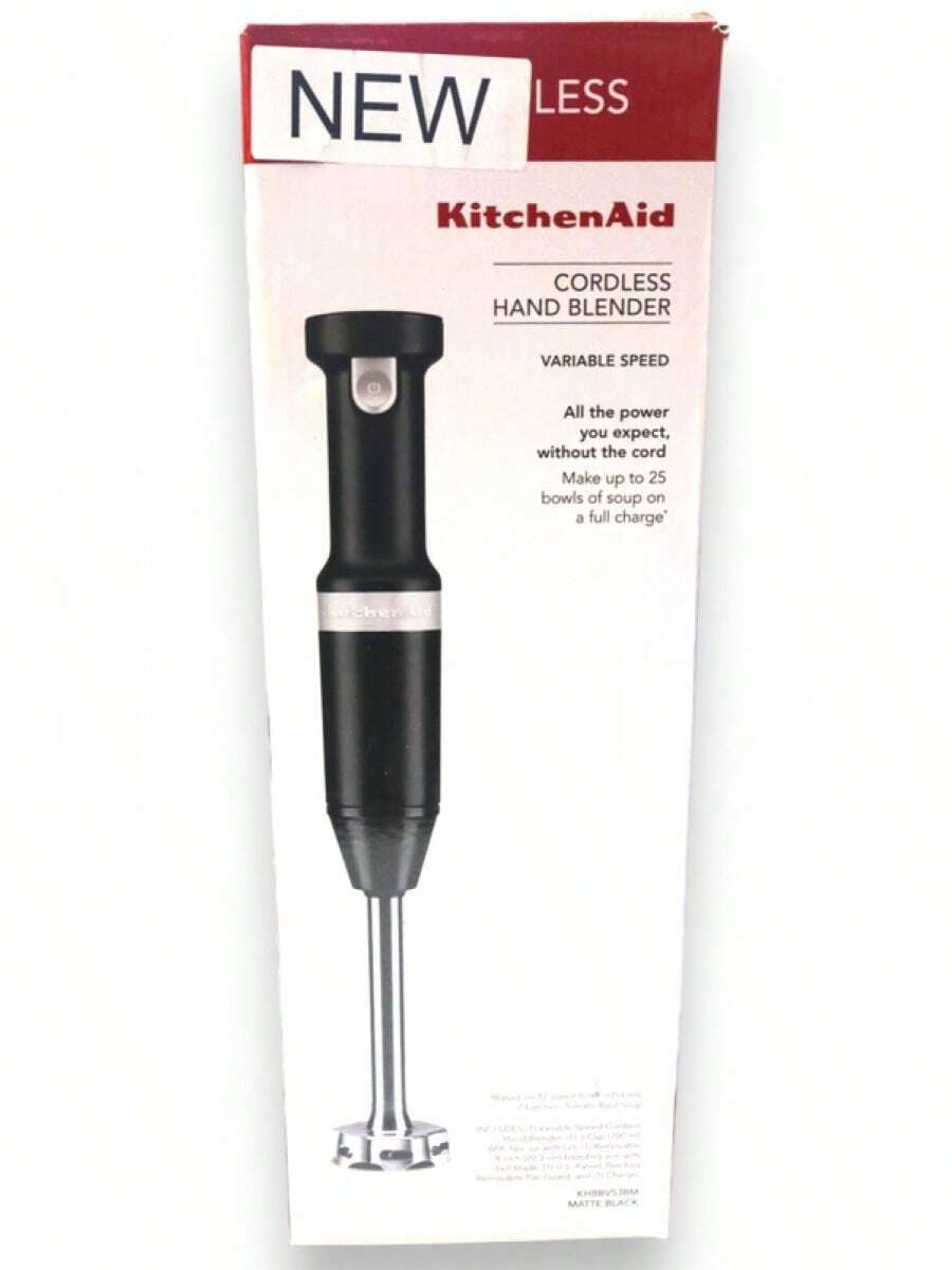 KitchenAid Cordless Variable Speed Hand Blender - KHBBV53, Matte Black - 1 - View 1