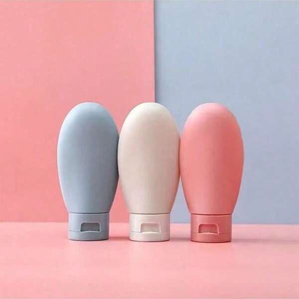 3 pièces Bouteilles rechargeables de voyage, contenants de taille voyage de 60 ml, petites bouteilles en plastique vides à presser mini pour articles de toilette de voyage et retour à l'école