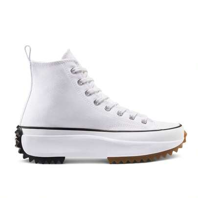  CONVERSE 166799C - Fashionable Versatile Casual High-Top Thick-Sole Canvas Sneakers
