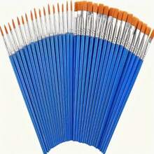 16.5cm Nylon Tip/Flat Brushes, Watercolor Pens, Acrylic Paint Art Brushes, Graffiti Pens, Suitable For Mobile Artists, Art Students, Students, Office School Supplies, Birthday Gifts-Random Color Style