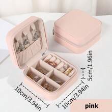 1 pezzo Scatola portaoggetti gioielli, organizer gioielli, scatola portaoggetti da viaggio, scatola per il trucco, regalo per donne, scatola per collane anelli gioielli, scatola portatile per orecchini e gioielli, idea regalo per l'inizio della scuola
