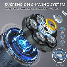 Head Shavers For Men, 2025 Upgraded 6D Flexible Head Shavers For Bald Men, IPX8 Waterproof, Wet/Dry Electric Shaver, Rotary Shaver With LED Display, USB-C Bald Razor With Travel Lock
