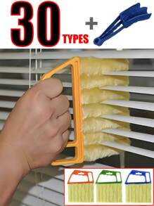 1/2/3/4pcs,Blinds Air Conditioning Gap Brush ,Blind Duster For Wood Blinds;Detailing Brush Set;Car Detailing Brush;Blind Dusters For Cleaning;Blind Cleaner; Detachable And Washable Window Cleaner Exhaust Fan Dust Removal Detergent-Free Edge Seam Brush Detachable,