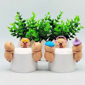 SA Music Capybara Party Screen Decoration Car Angel Phone Sticker Handheld Ornament