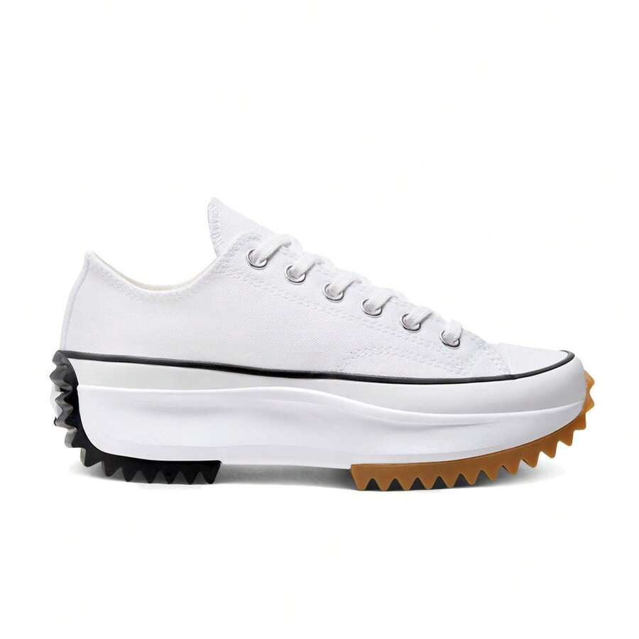 CONVERSE 168817C - Fashionable Versatile Canvas Sneakers With Thick Soles - White - View 1