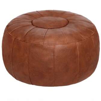 Unstuffed Moroccan Ottoman Pouf Cover, Ottoman Footstool Storage Solution, Bean Bag Chair, Foot Rest, Brown