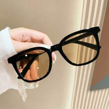 1pc Unisex Square Plastic Frame Fashionable Fashion Glasses - Suitable For Travel, Holiday, Sports, Driving, Festival Outfits, Beach, Outdoor, Summer Accessories