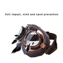1pc Vintage Anti-Wind, Anti-Dust, Anti-Sand Cycling Goggles, Protective Eyewear For Cycling, Motorcycling, E-Bike, Helmets