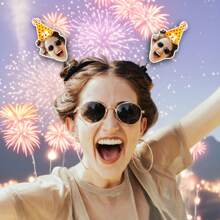 شريط رأس عيد ميلاد مخصص بصورة شخصية - أفضل إكسسوار وإمدادات حفلة عيد الميلاد، متعدد الوظائف، زخرفي، حرف، أنيق، حديث، ملون، جميل، عادي، مخصص، شخصي، فريد، مخصص، هدايا مثالية للرجال والنساء