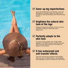 lakerain 1 件 100ml 腿部彩妆身体粉底液，防水，均匀肤色，遮瑕 - 彩色 - 查看 8