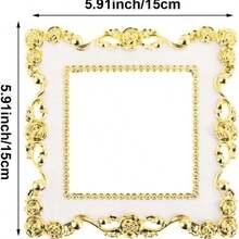 3/5PCS Resin Light Single Switch Surround  Socket Cover Plate Wall Acrylic Stickers Cover Modern Frame Home Decor - Gold - View 6