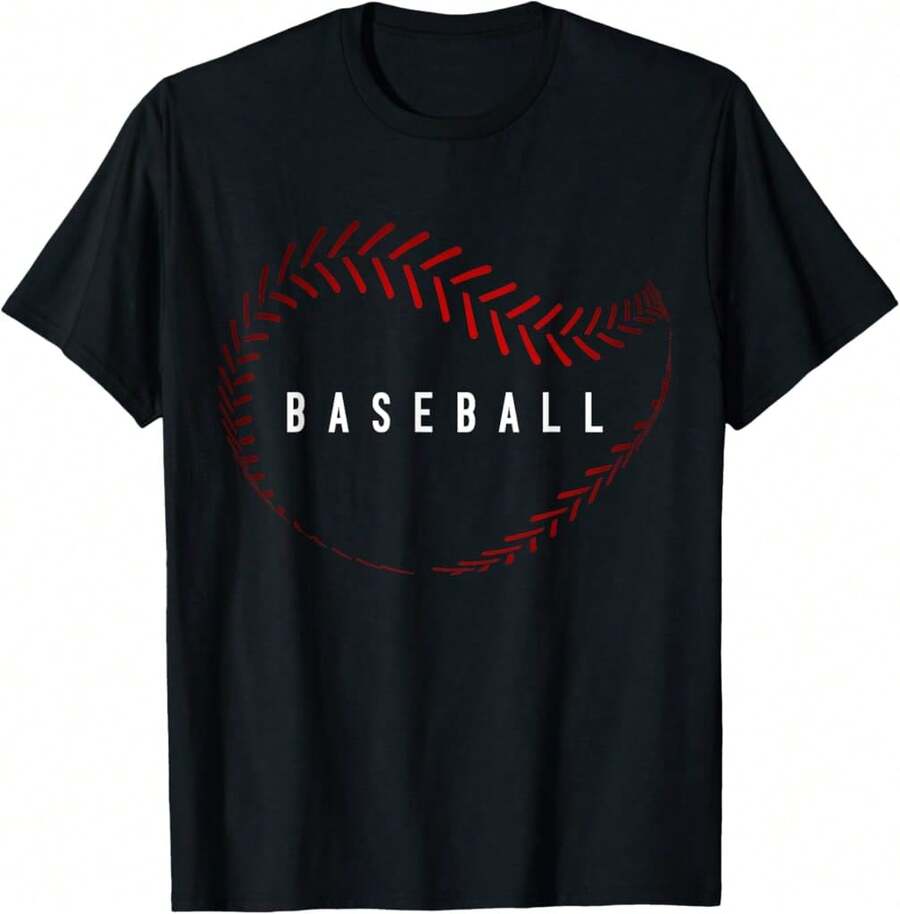 Cool Baseball T-Shirt Gift For Grandpa Birthday Gift For Teenage Boy - Black - View 1