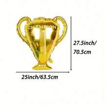 5/8/10 peças/conjunto de balões de futebol troféu de campeão, incluindo 1 troféu, balões de futebol e balões de folha de confete, adequados para boates, eventos esportivos, decoração de festa de aniversário esportiva e adereços de fotografia