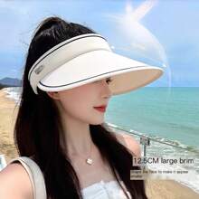 1/3/5 Summer Girls Outdoor White Sunscreen Hat, Sun Hat, Large Brim, Multi-Directional Shielding Of Ultraviolet Rays, Foldable, Not Afraid Of The Sun, Care For Every Inch Of Skin, Suitable For Summer Outdoor Travel, Parties, Etc.