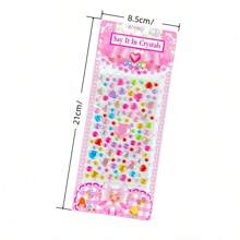 Set di 3/4/5/6/7/10 pezzi di adesivi con cristalli acrilici in diversi design 3D/stereoscopici come cuore, goccia d acqua, pentagramma, quadrifoglio, cerchio, fiore, delfino, farfalla, stella, loto, quadrato, perla, conchiglia, ananas, di dimensioni da 4mm a 30mm, gemme acriliche di alta qualità e brillanti