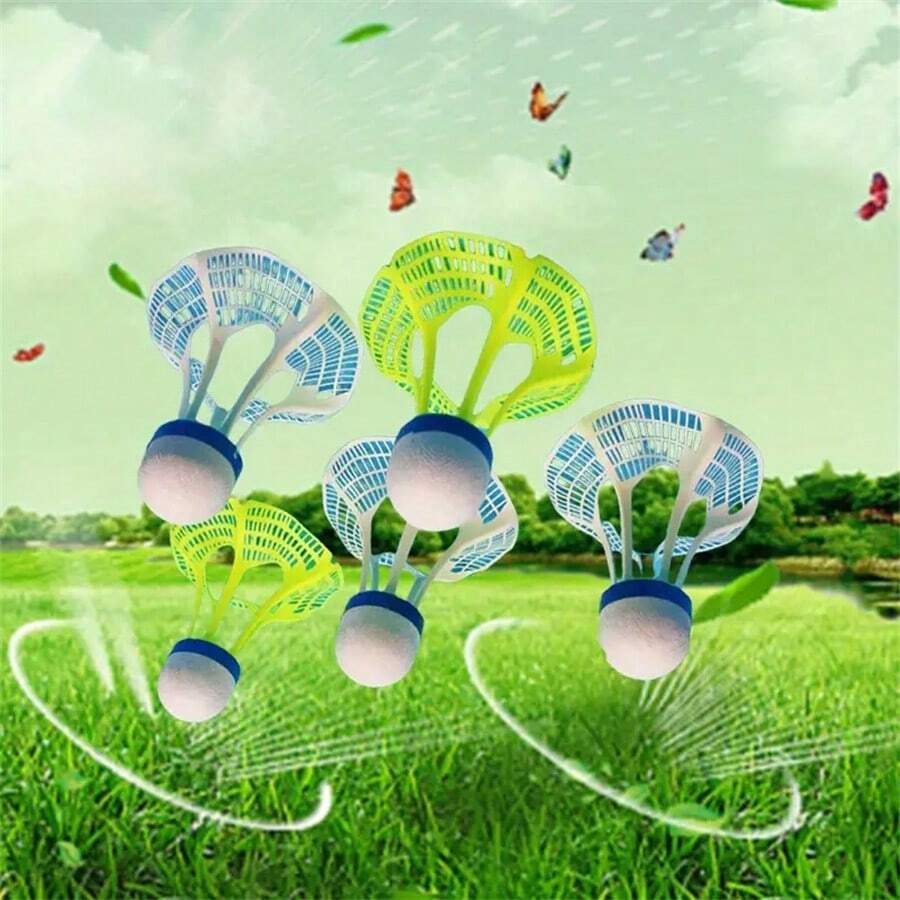 5/10个装防风羽毛球，尼龙材质，防风耐用，适合户外羽毛球练习和运动