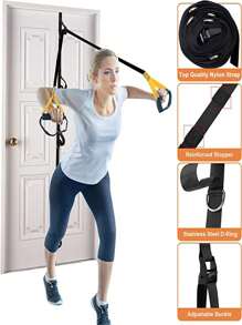Door Resistance Band, No-Drill & No-Install Home Gym Fitness Trainer Accessory, Portable Exercise Equipment, Sport, Gym, Home Exercise, Sport Accessories, Gym Accessories, CrossFit Accessories