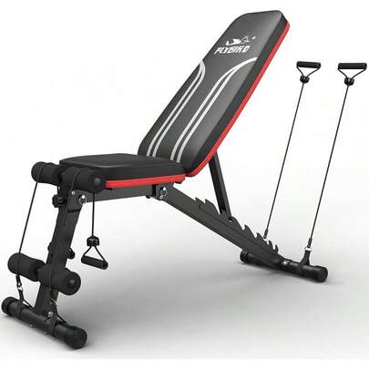 FLYBIRD Adjustable Bench,Utility Weight Bench For Full Body Workout- Multi-Purpose Foldable Incline/Decline Bench