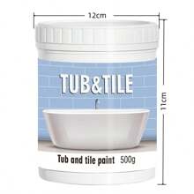 1 pièce Peinture de rénovation de carrelage de salle de bain 300g/500g - Revêtement de rénovation de carrelage au sol et mural | Solution de changement de couleur pour la restauration de la surface de la salle de bain, des toilettes et de la douche