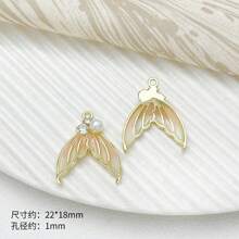 5/10pcs Elegant Mermaid Pendant, High-End Color Charm For Bracelet Necklace Earring DIY Jewelry Finding