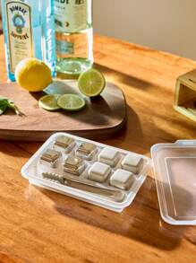 Cirelle Set de 8 piezas de cubitos de hielo de congelación rápida de acero inoxidable 304 con pinzas, set de pinzas para bebidas de bar, en caja, para fiestas, decoración de cumpleaños, para exteriores, campamento, regalo para padres