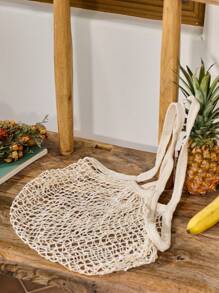 Cirelle 1 pieza Bolsa de compras reutilizable y portátil, bolsa de compras amigable con frutas y verduras, organizador de malla lavable, bolsa de mano, red de asa para vacaciones, bolsa de almacenamiento, bolsa de maquillaje, estuche de maquillaje de gran capacidad, para lápiz labial, pincel, cuidado de la piel, teléfono móvil, monedas, artículos pequeños, para uso doméstico, regalo, vacaciones y festival de Halloween Navidad Uso multifuncional, Vibraciones bohemias