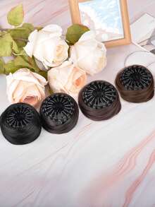 Bird's Nest Hair Bun Natural Black Hair For Women Messy Bun Hair Piece For Women Synthetic Hair Scrunchies Bun Extension Bun Head Fake Hair Updo Wrap On Bun Accessories - Multicolor - View 10