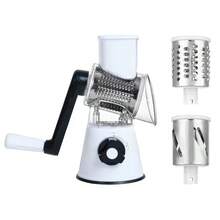 1个Cambom旋转式手摇奶酪刨丝器，适用于新鲜奶酪、蔬菜、坚果，防滑吸盘底座，含清洁刷和3个刀片 - 彩色 - 查看 13