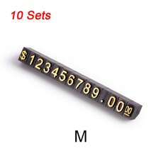 10Sets Mini Adjustable Price Tag Sets, Price Three-Dimensional Number Signs, Snap Design, Easy To Install, Can Be Used For Jewelry, Watches And Daily Office Display Price Signs, Suitable For Display Stands, Small Counters, Jewelry Retail Stores, Automatic Vending Machines, Store Decorations