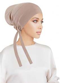 2 قطعة شريط رأس نسائي بلون واحد - مطاطي ومريح للارتداء اليومي ، مصنوع من قماش عالي المطاطية مع شريط مطاطي قابل للتعديل