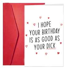 1pc Interesting Birthday Cards For Boyfriends - Funny Gifts For Husbands - For Him - Unique Gifts For Partners - For Couples - Naughty Birthday Cards For Men - Sexy Gifts, Back To School, School Supplies