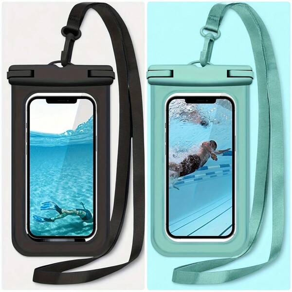 1 stuk met een hoogwaardige waterdichte tas voor mobiele telefoons. Dikke plastic droogzak. Waterdichte tas voor mobiele telefoons in de zomer. Perfecte waterdichte hoes voor duiken, zwemmen, stranden, cruises en poolparty's. Lichtgewicht telefoonhoesje voor de zomer. Compatibel met gevoelige touchscreens. Waterdichte zomerproducten.