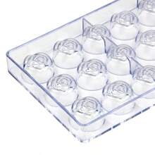 21-Hole Rose Style Transparent Hard Plastic Chocolate Molds Chocolate Candy DIY Making Tool Household Kitchen Baking Accessories Mother's Day Gifts