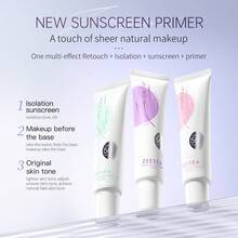 Zeesea 面部妆前乳霜 模糊毛孔 肤色校正 妆前乳 保湿 提亮 25g - 紫色 - 查看 2