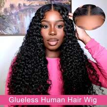 200% Density 13x4 13x6 5*5 4*4 Curly Wave Lace Closure Wigs Human Hair Upgraded Glueless Wig Put On And Go Glueless Wigs Human Hair Pre Plucked Pre Cut Ready To Wear Glueless HD Lace Front Wigs For Women