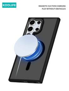 Koolife 1pc Magnetic Charging, Anti-Fall, Anti-Shock, Oil Spray Matte Skin Feel Phone Protective Case, Personalized Mirror Frame Design Large Camera Hole PC+TPU Phone Protective Case Compatible With Apple 17/17 Air/17 Pro Max/16/16pro/16plus/16promax/11/11pro/11promax/12/12pro/12promax/13/13pro/13promax/14/14plus/14pro/14promax/15/15pro/15plus/15promax And Galaxy S25Ultra/24Plus/23/Galaxy 22