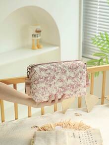 1 件经典绘画数码印花手提包、运动健身单肩包、妈妈婴儿车挂包，配有纸巾袋，包含长肩带和挂钩 - 彩色 - 查看 13