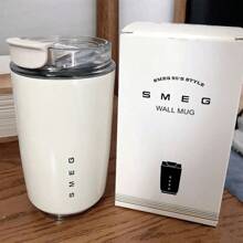 Botella de agua de acero inoxidable aislada de 260ml, taza de moda 2025 para Smeg, adecuado para bebidas calientes y frías, agua con gas, té de frutas, zumo, café