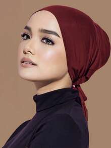 2 قطعة شريط رأس نسائي بلون واحد - مطاطي ومريح للارتداء اليومي ، مصنوع من قماش عالي المطاطية مع شريط مطاطي قابل للتعديل