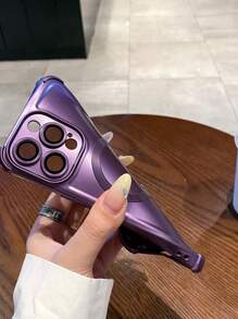Stilvolle magnetische Metalllack Handyhülle geeignet für kompatibel mit iPhone 16 16E 16Pro 16Plus 16Pro Max 15 14 13 12 11 X XS XSMAX XR 7 8