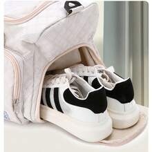 牛皮、豹纹、斑马纹、行李袋、旅行袋、行李袋、大容量、干湿分离、商务、旅行、医院用、尼龙白色旅行包旅行收纳包机场旅行服装旅行用品行李袋圣诞礼物创意女士女孩圣诞礼物送给妈妈的生日礼物妈妈朋友健身包运动包训练包度假节日感恩节感谢礼物 - 白色 - 查看 9