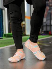 1 Pair Girls' Fashionable, Casual, Lightweight, Breathable, Beach/Outdoor Water Shoes, Summer - Apricot - View 6