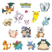 pokemon 1 pièce/set Stickers muraux de salle de bain Pikachu, stickers muraux de chambre, stickers muraux en matériau PVC détachable, convient pour les décorations murales du salon, stickers, décorations murales, stickers en vinyle pour la décoration de la maison, cadeaux de fête, cadeaux d'anniversaire, cadeaux de fête