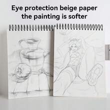 1 pieza Cuaderno de dibujo A3/A4/A5 con 60 o 100 páginas, papel de 100 g/m², resistente a la tinta y difícil de romper, papel de alta calidad para dibujar dentro y fuera, ideal para estudiantes, aprendizaje artístico y de pintura, un regalo imprescindible para amigos y estudiantes durante la temporada escolar, de vuelta al cole, útiles escolares - Multicolor - Ver 2