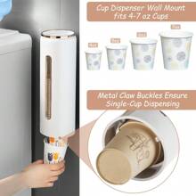Easy-Install Wall-Mounted Cup Dispenser - Lightweight, No-Drill Paper Cup Holder For Home, Office & Medical Use Cup Dispenser, Wall Mounted Bathroom Cup Holder Fits 3-5oz Plastic And Disposable Paper Cups, Pull Type Water Cooler Cup Holder For Home, Bathroom, Office, Hospital, Gym, Paper Cup Holder, Water Dispenser Cup Holder, Non-Perforated Wall-Mounted Storage Rack Wall-Mounted Disposable Cup Dispenser For Coffee Machines Or Water Dispensers