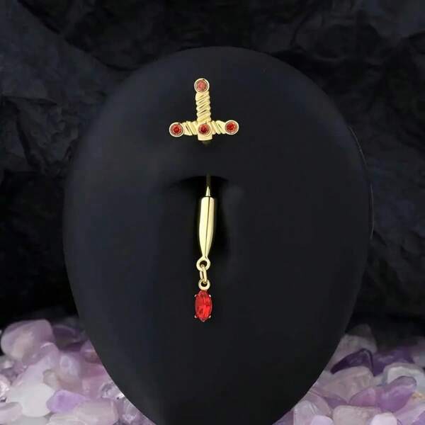 1pc Sexy Fashion Belly Button Ring, Bat Piercing Jewelry, Suitable For Beach, Couples Or Holiday Gifts - Can Be Worn Daily And For Festivals/Parties