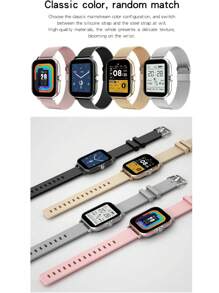 Reloj Inteligente Mujer y Hombre,Smartwatch, Reloj de Deportes Pantalla Táctil Completa Impermeable,con Ritmo Cardíaco Sueño Presión Arterial Monitor
